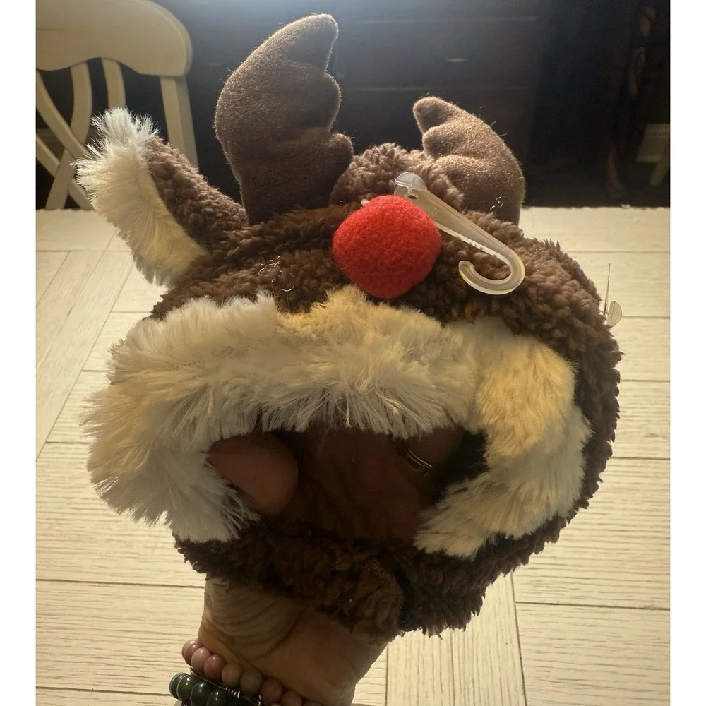 Paw & Tails New W/ Tags Rudolph Pet Hat W/ Hook & Loop‎ Closure. XS/S Christmas